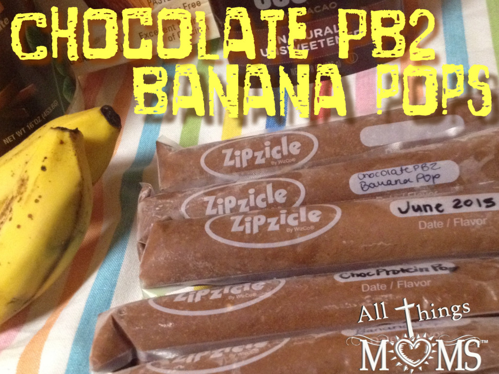 Choc PB2 Banana Pops
